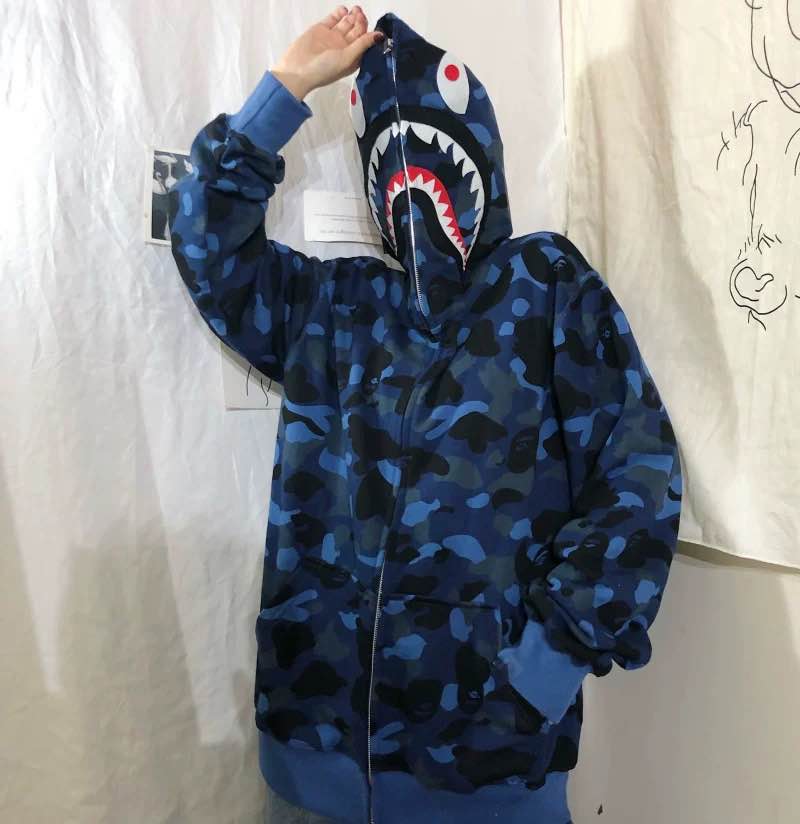 Summer Tide Baps Shark Zipper Unisex Hoodie