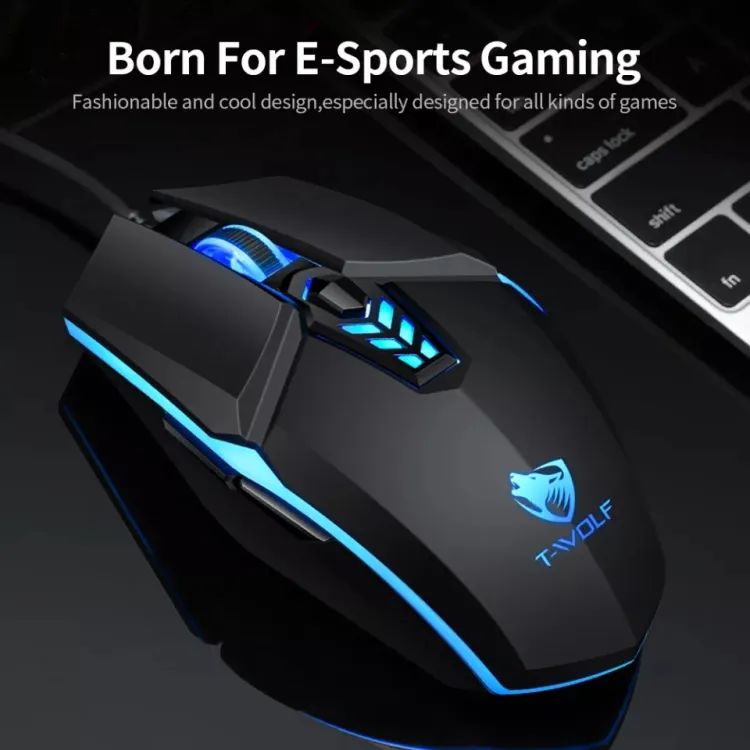 T-Wolf G510 GD Professional Wired Gaming Mouse - 6 Buttons 4 Color 800 ...