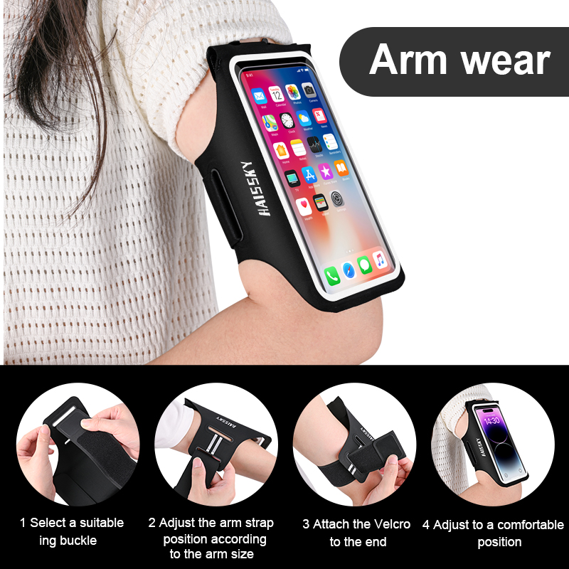 Haissky Iphone Xr Jogging Armband IPhone Running Case Armband: Arm