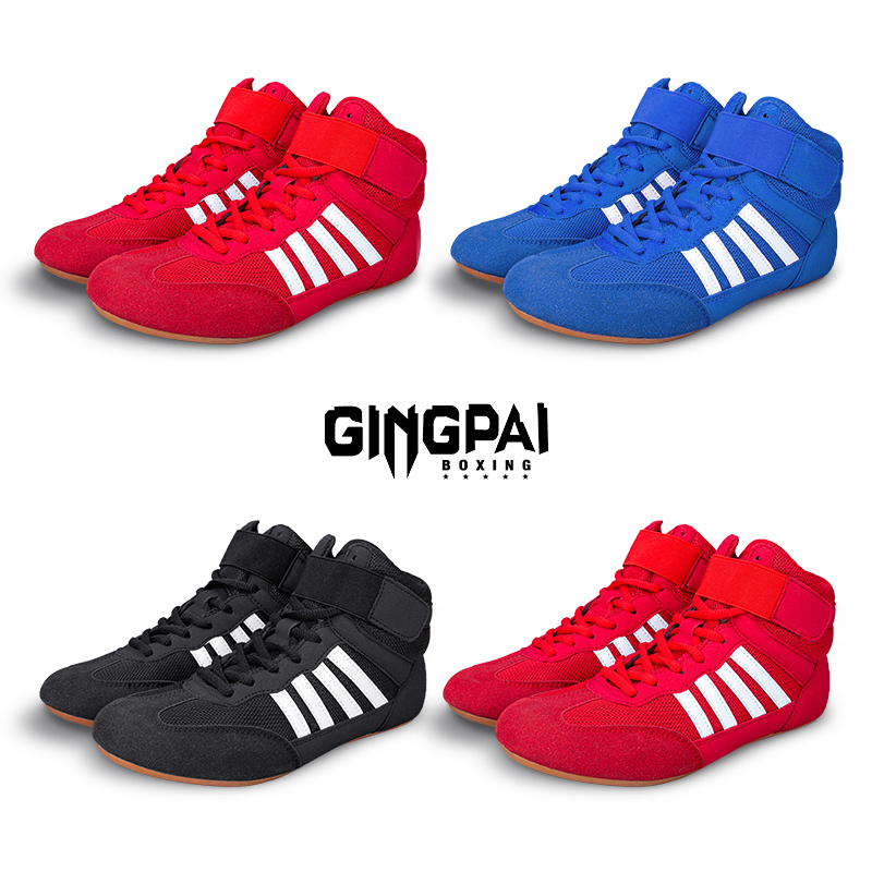 GINGPAI Training Wrestling Shoes Men Female Fitness Boxing Shoes Mesh Breathable Boxing Shoes Men High Quality Wrestling Shoes