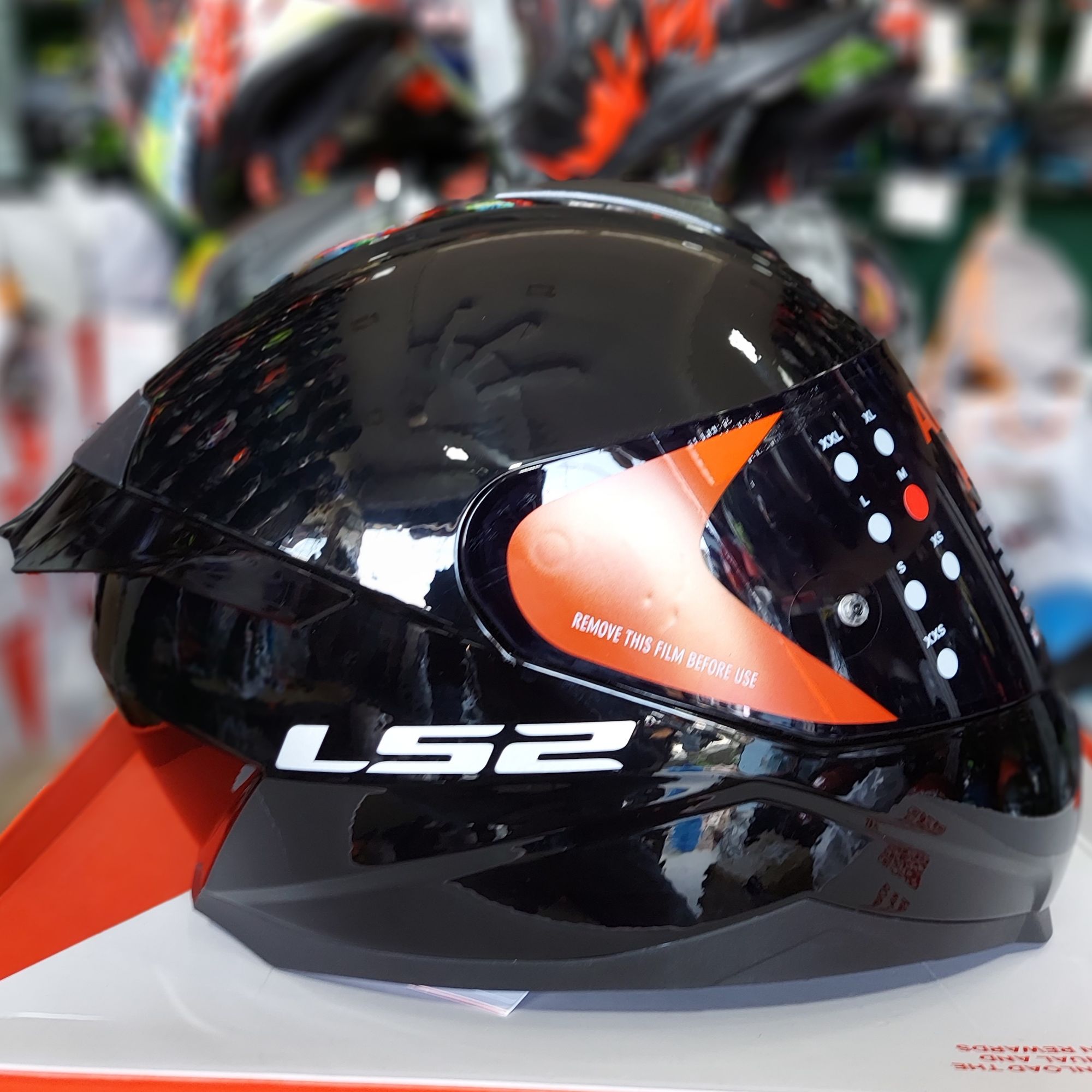LS2 Flash FF802 Monocolor Gloss Black Full Face Single Visor