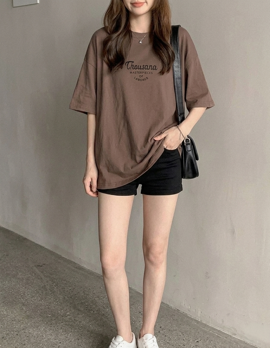Thousand Single Cotton Summer  T-Shirt For Women