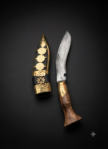 Decorative Handmade Gurkha Khukuri with Leather Sheath – Gift, Display & Collection Knife