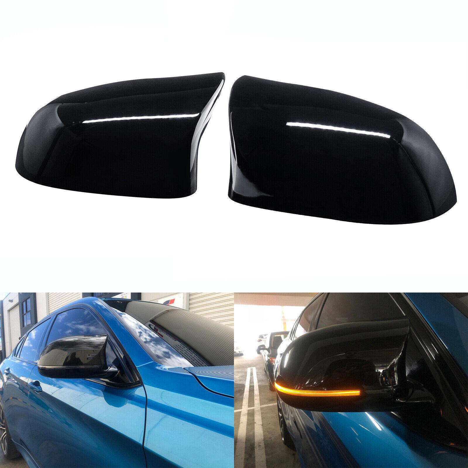 BMW X5 F15 X6 F16 X3 F25 X4 F26 LEFT MIRROR COVER CARBON BLACK CAP 2013 2017 0077626014 698021 698155