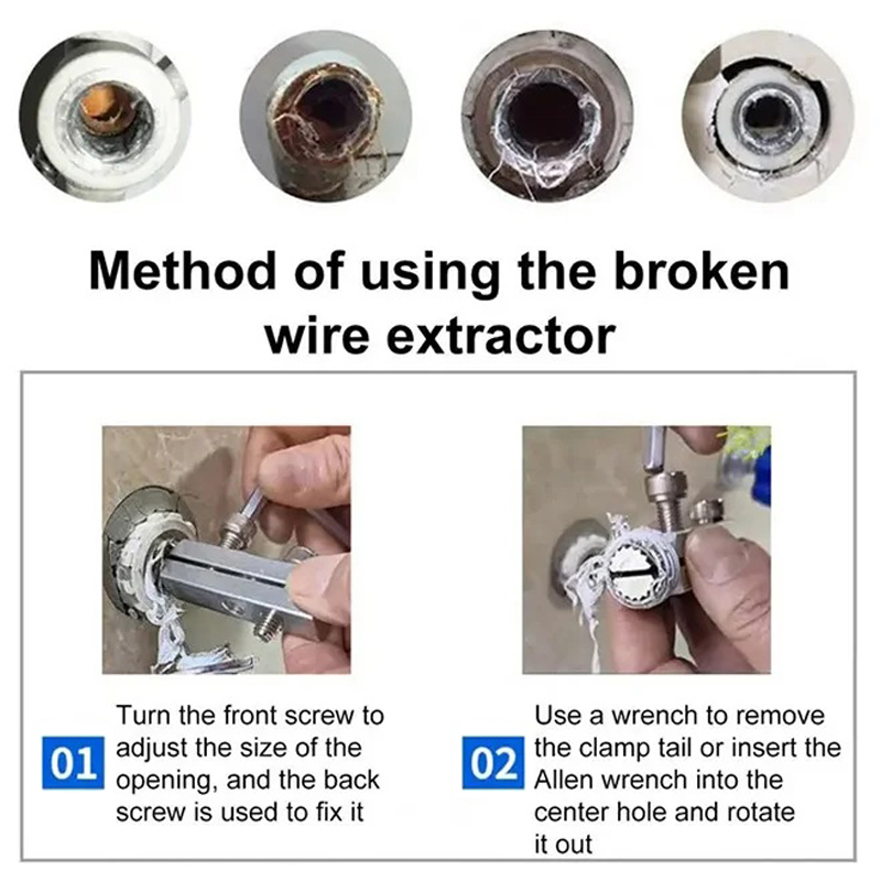 Faucet Angle Valves Broken wire extractor Threading tools For 4/6 Point ...