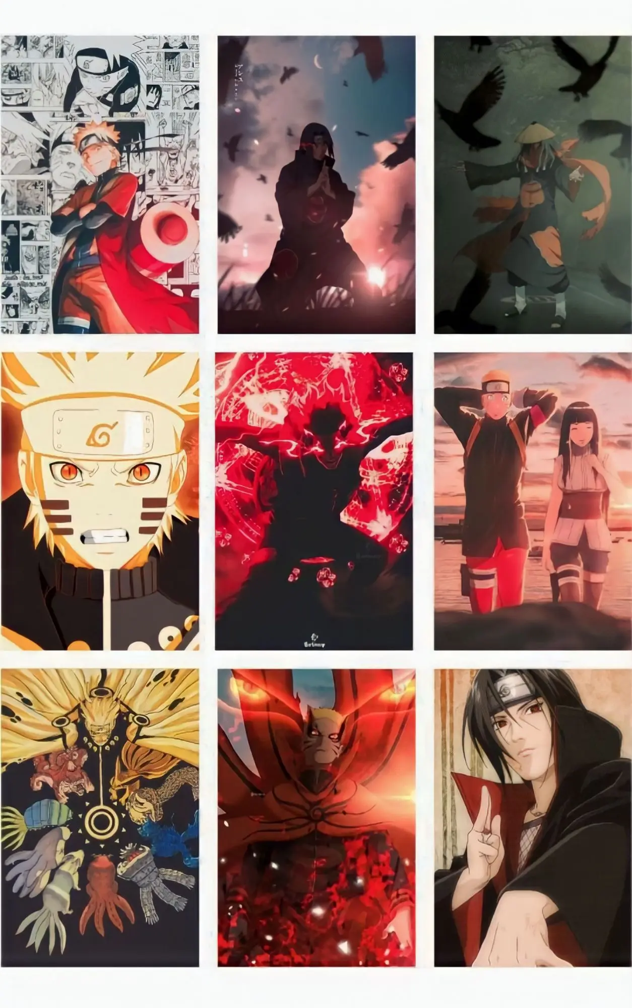 Naruto Anime (Set Of 18) Photo Cards 4 Inch X 6 Inch