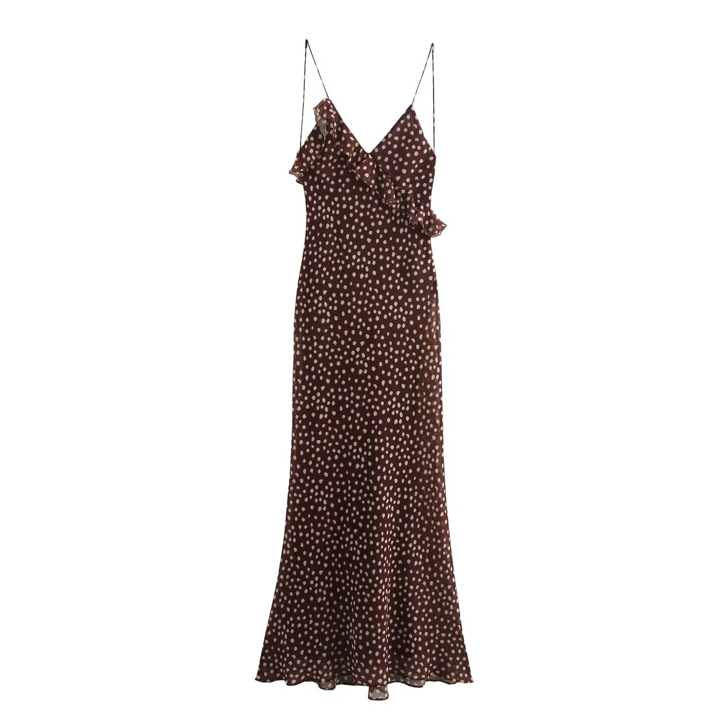 New Women's Clothing European And American Style Fashionable Simple Layered  Decoration Polka Dot Sleeveless Suspender Dress | Daraz.com.np