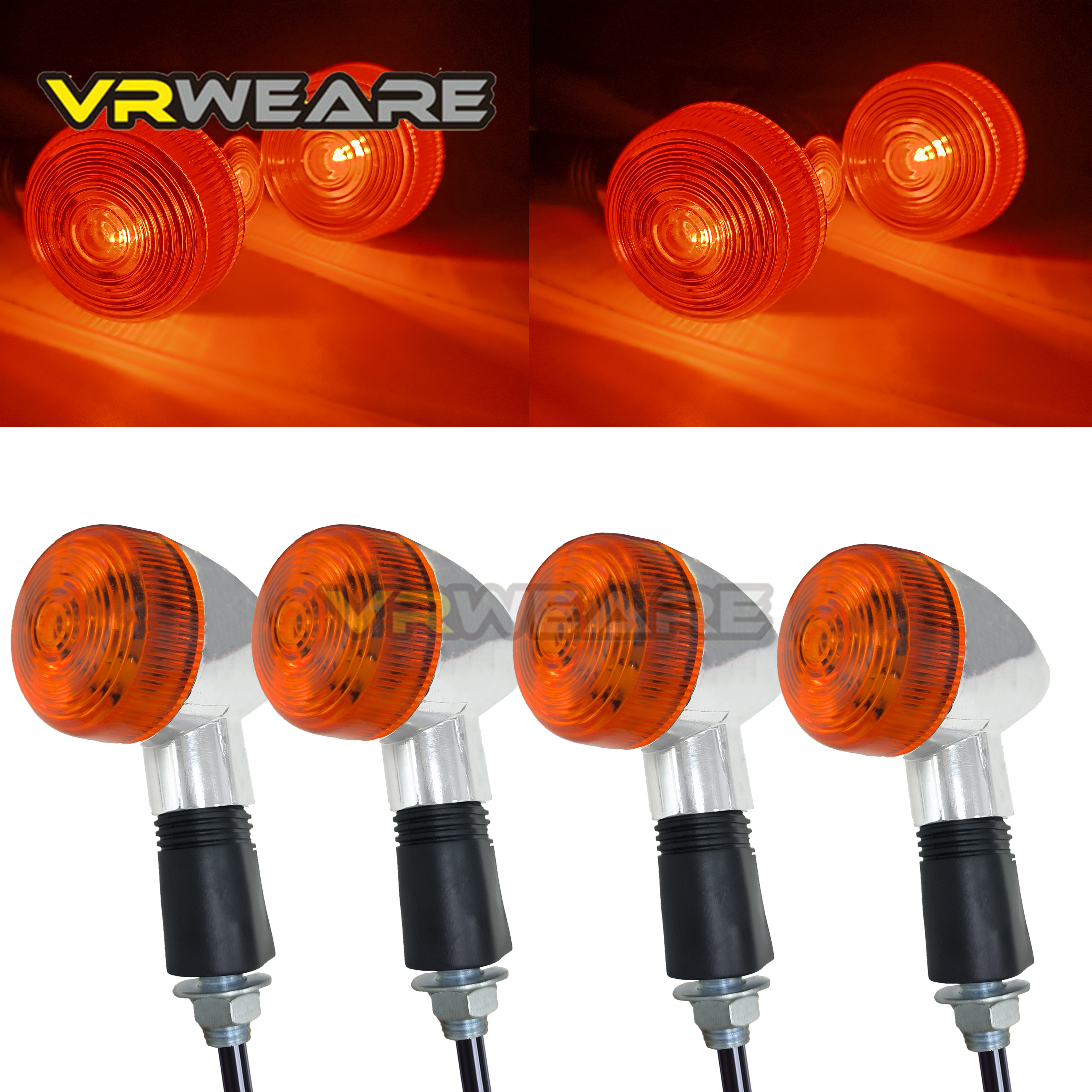 thumbnail image 2 of AUXITO 2PCS Amber Turn Signal Lights For Kawasaki Vulcan VN 800 900 1500 1600 1700 2000 – IP67 12V 2 of 6